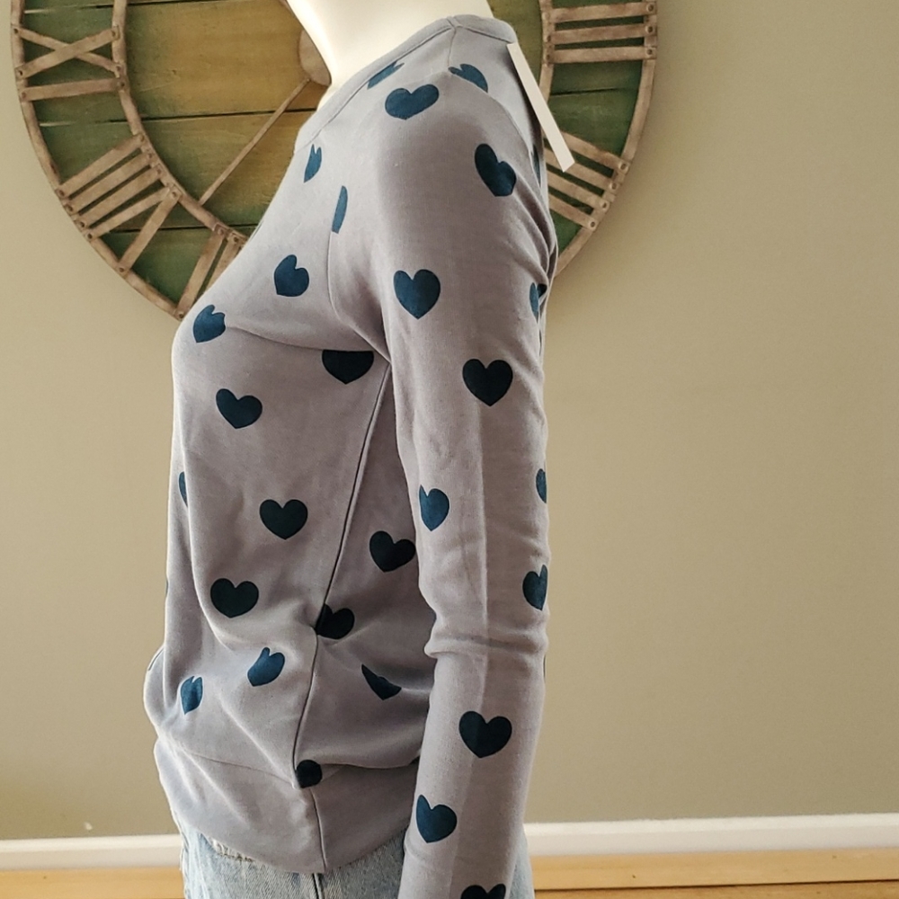 Chaser sweatshirt with blue heart print - Picture 5 of 12